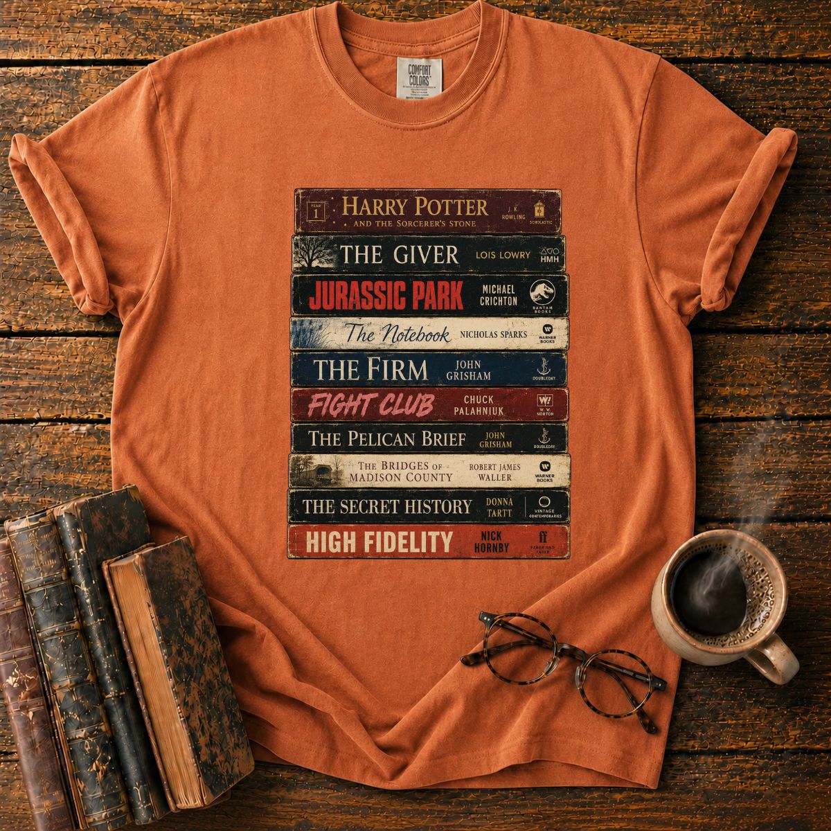 Vintage Stack of Classic Paperback Books T-Shirt