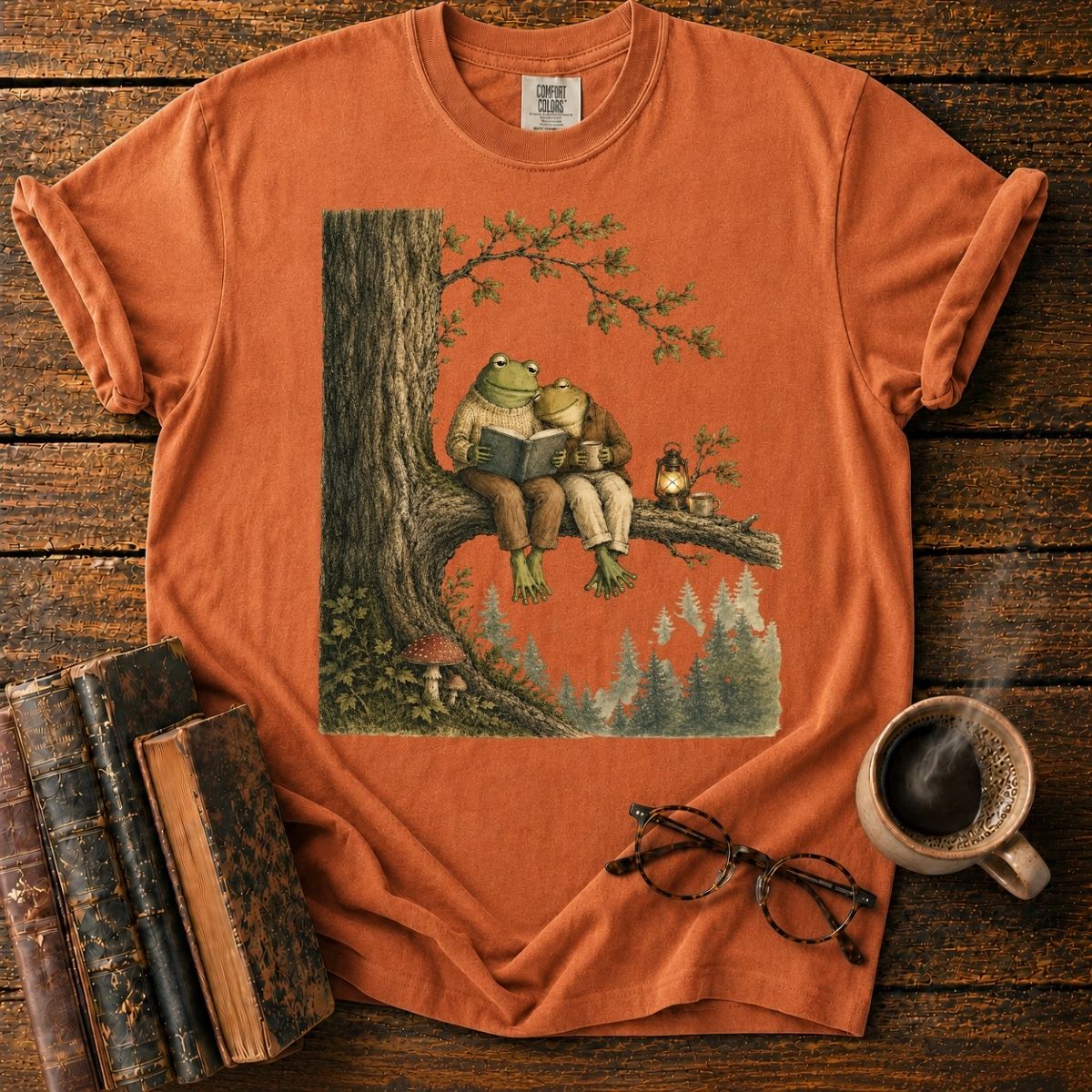 Frog Friends Reading Together T-Shirt