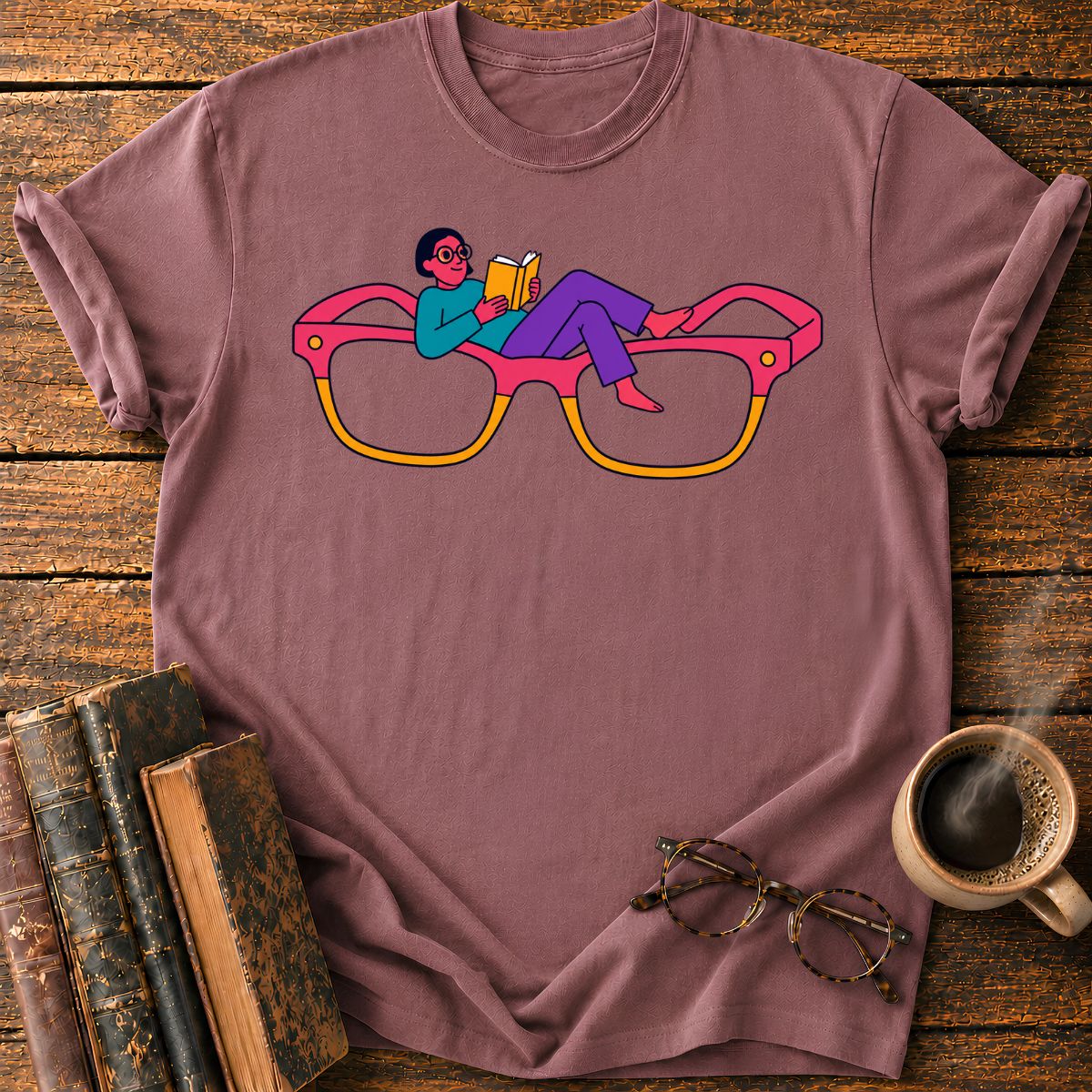 Reader on Oversized Glasses T-Shirt