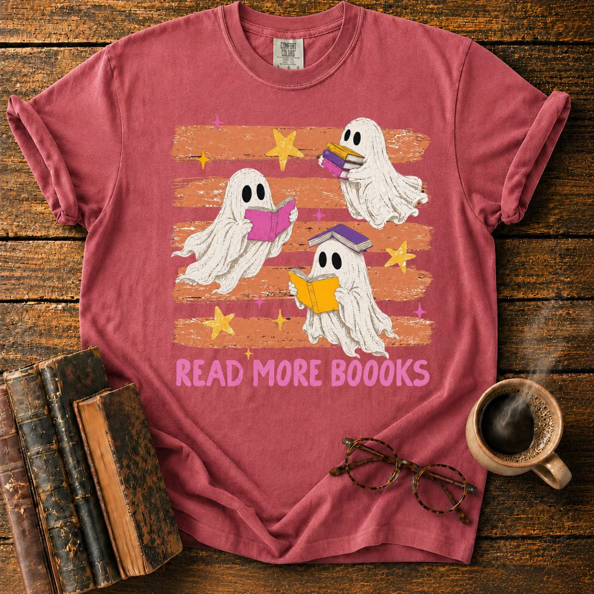 Ghosts Reading More Books T-Shirt