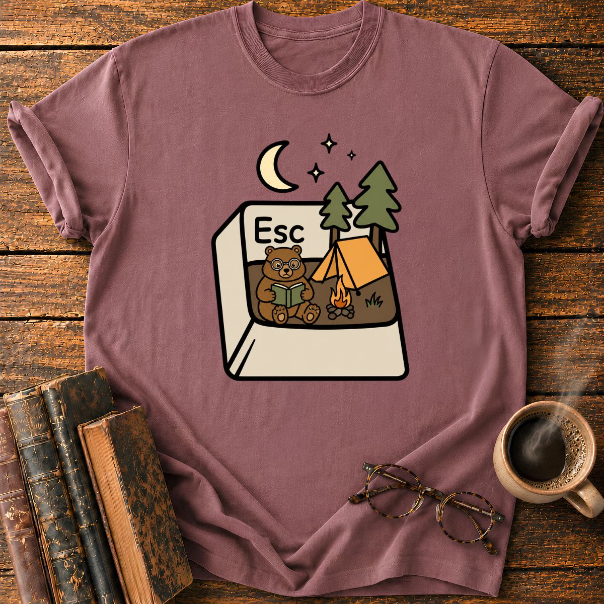 Cozy Escape Key Reading Diorama T-Shirt