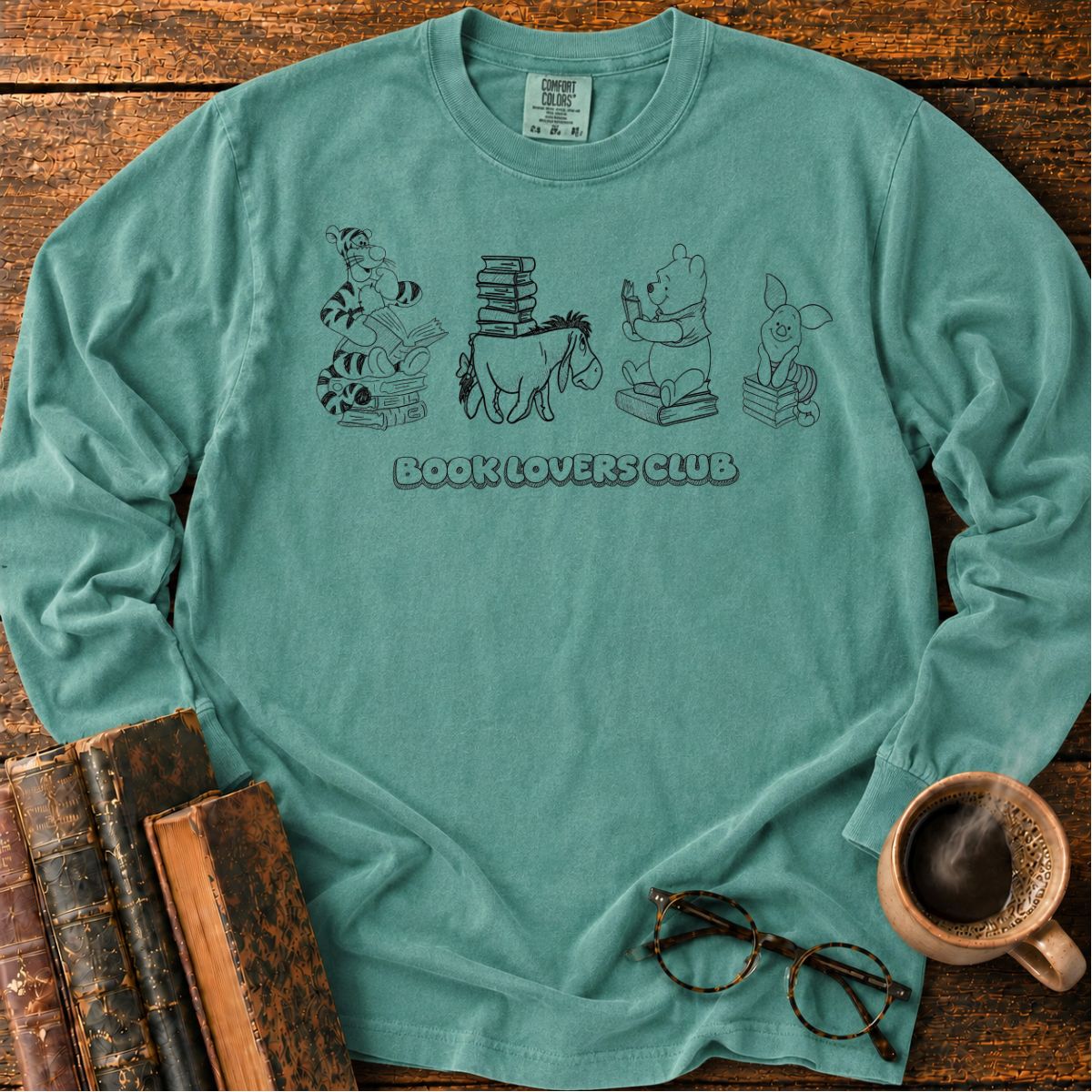 Book Lovers Club Friends Sketch LS T-Shirt