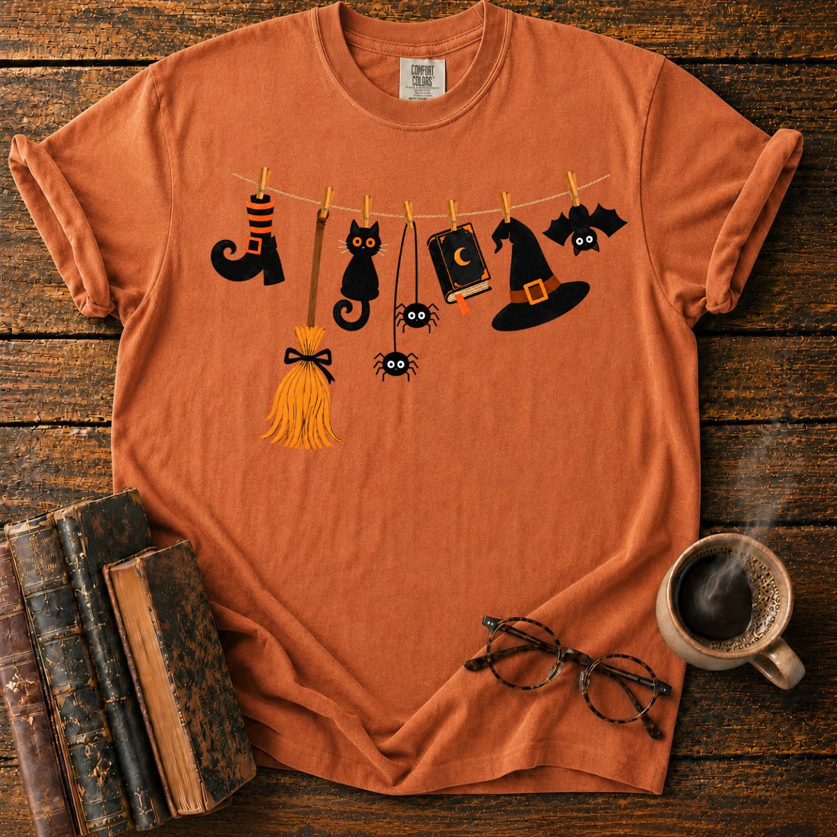 Halloween Garland of Whimsical Charms T-Shirt