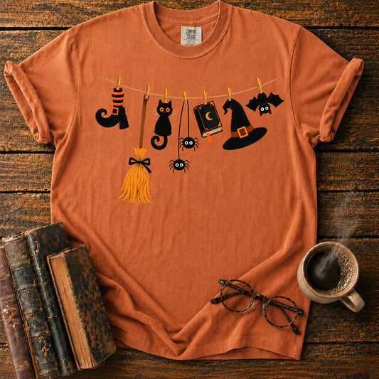 Halloween Garland of Whimsical Charms T-Shirt