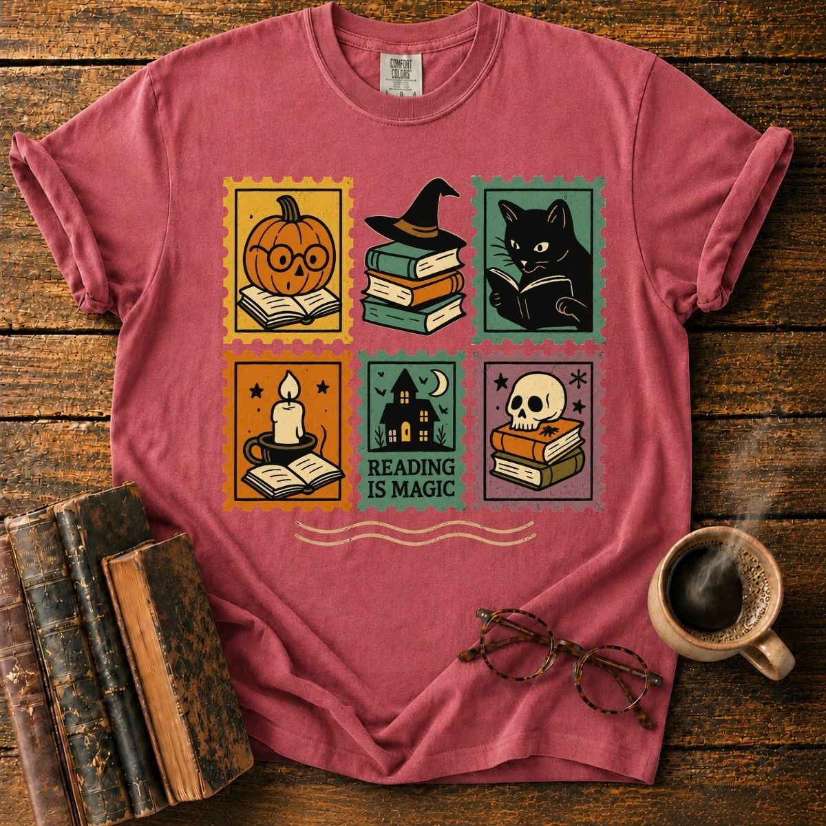 Halloween Reading Stamps T-Shirt