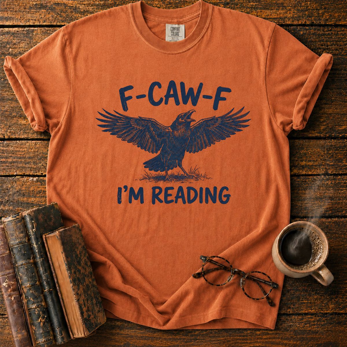 Funny Crow I'm Reading T-Shirt