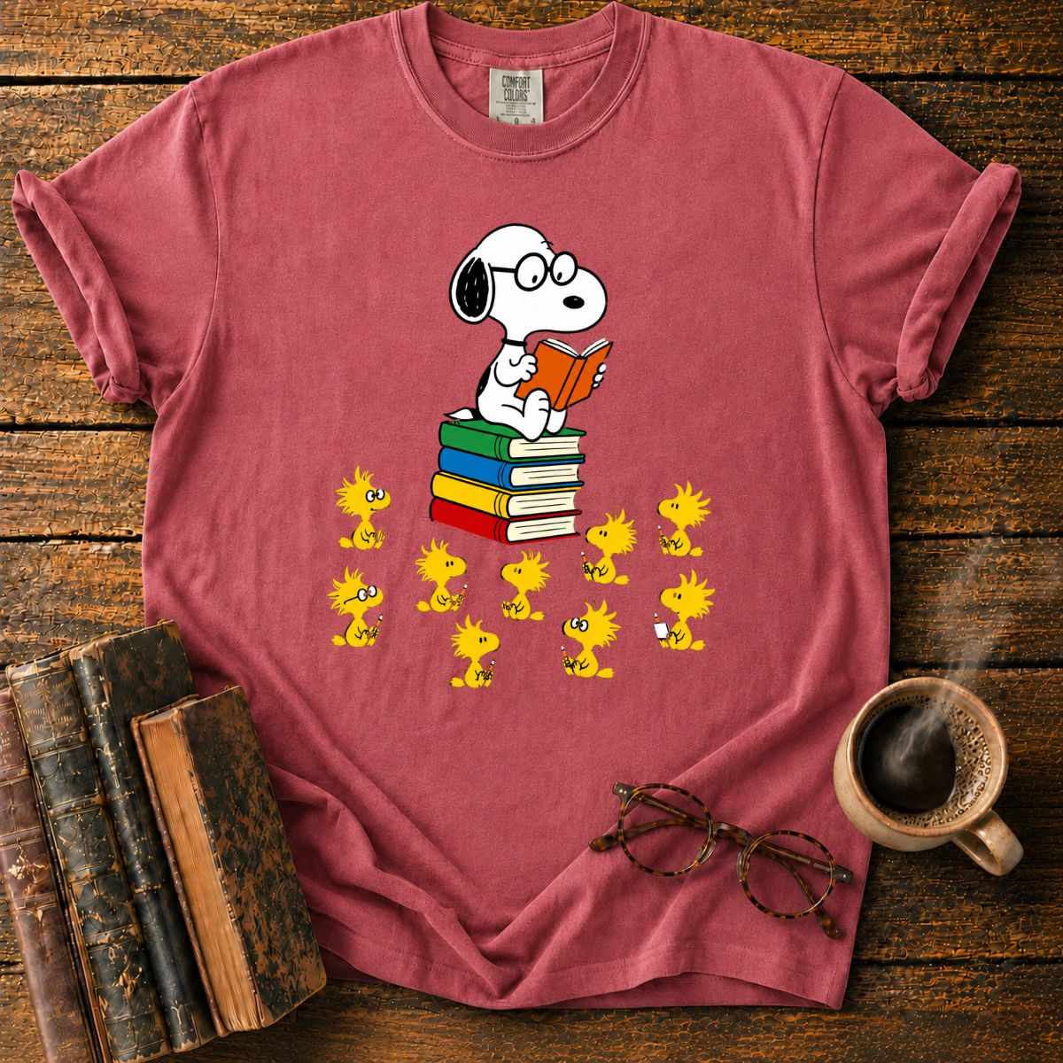 Snoopy’s Woodstock Study Circle T-Shirt