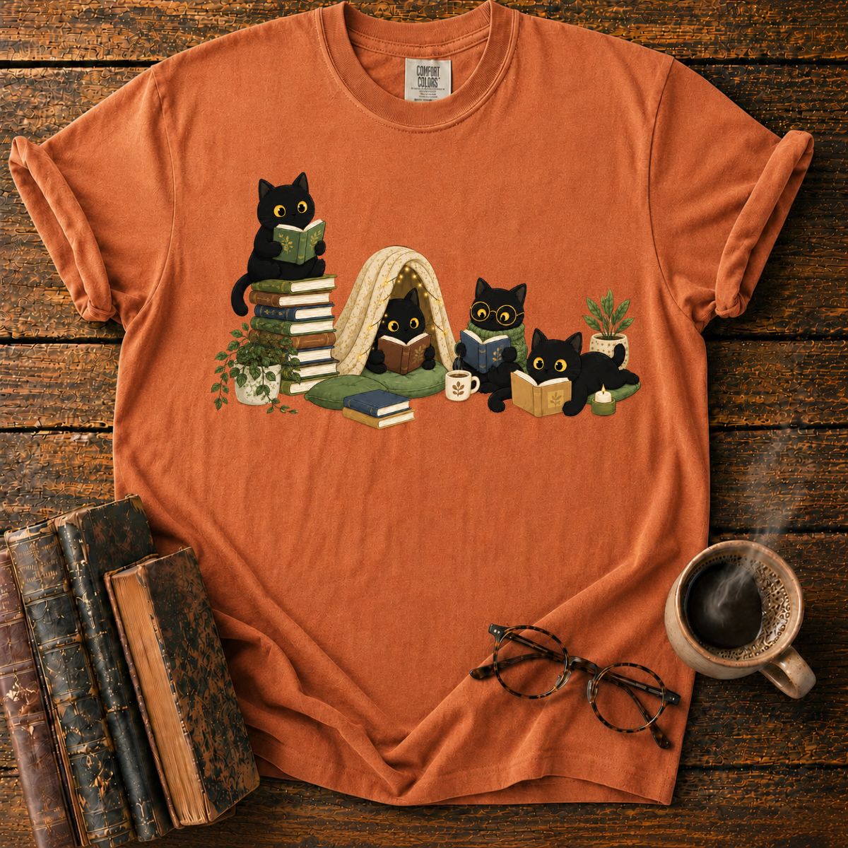 Cats & Books T-Shirt