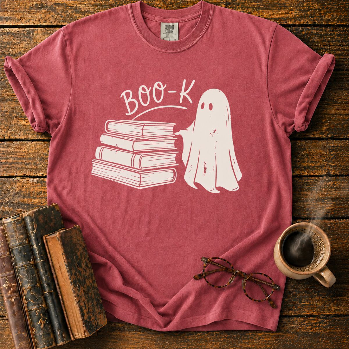 Vintage Boo-K Ghost and Books T-Shirt