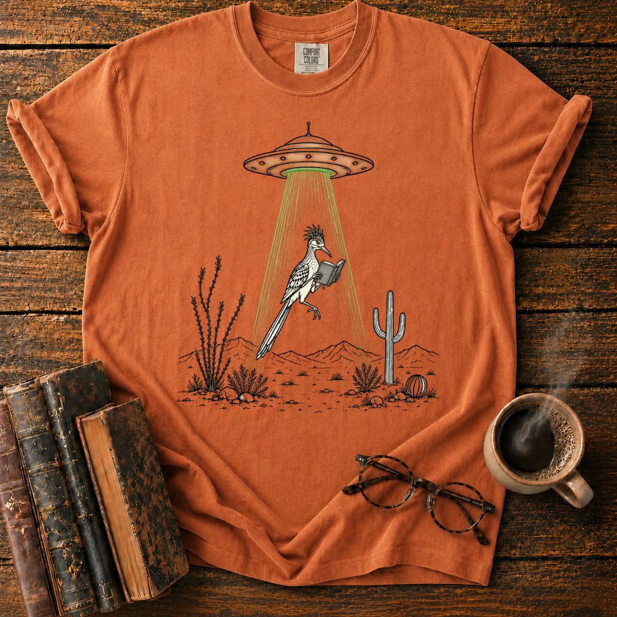 Reading Roadrunner in the Green Beam T-Shirt