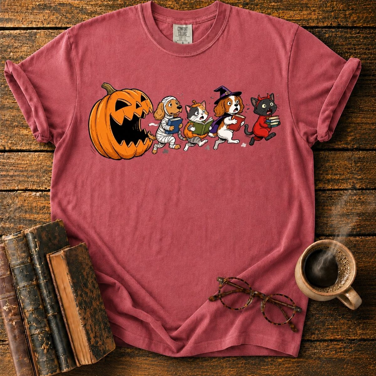 Halloween Bookish Pet Parade T-Shirt