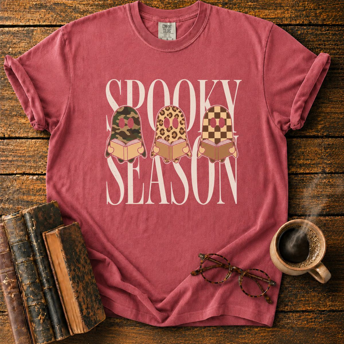 Spooky Season Ghosts Reading T-Shirt
