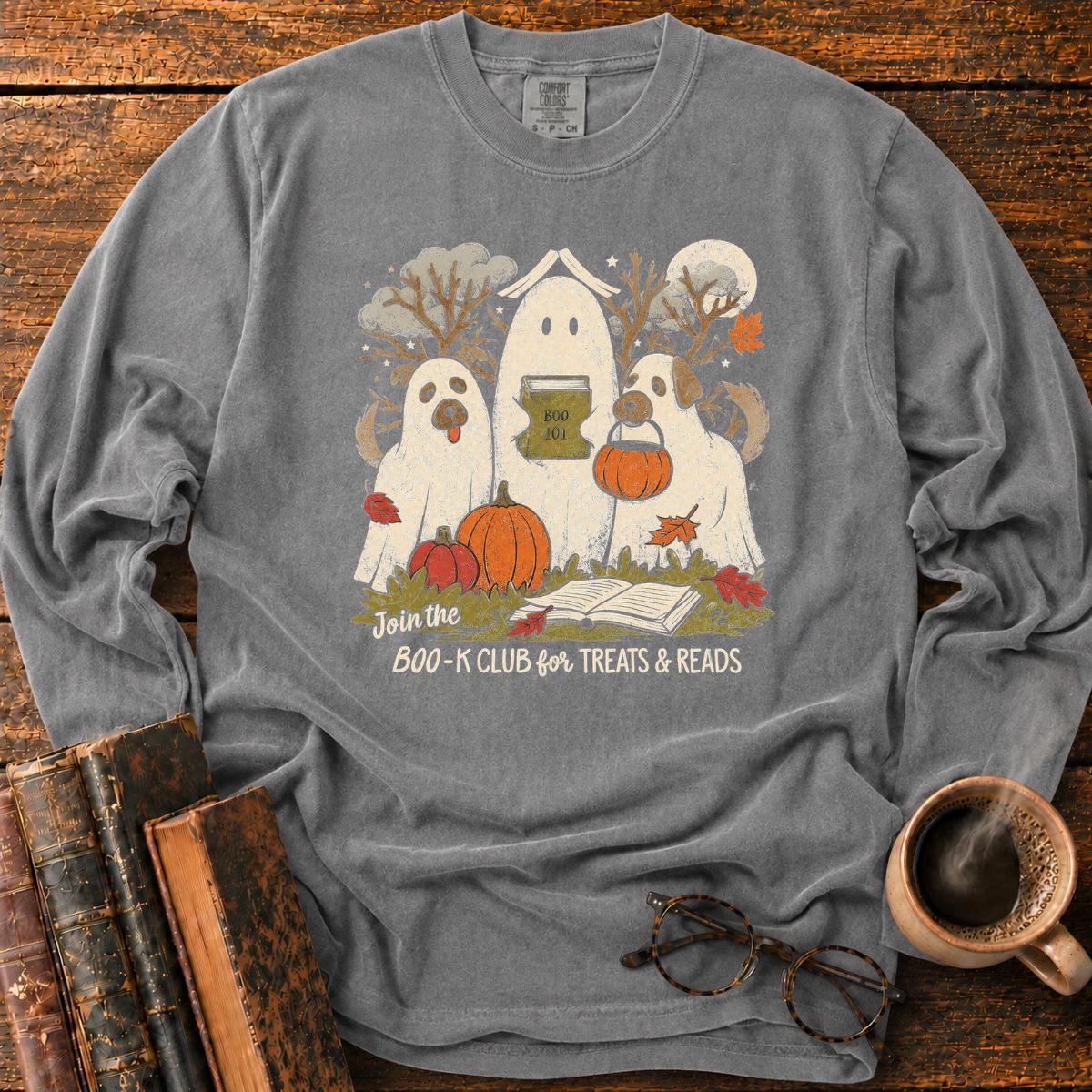 Boo-k Club Halloween LS T-Shirt