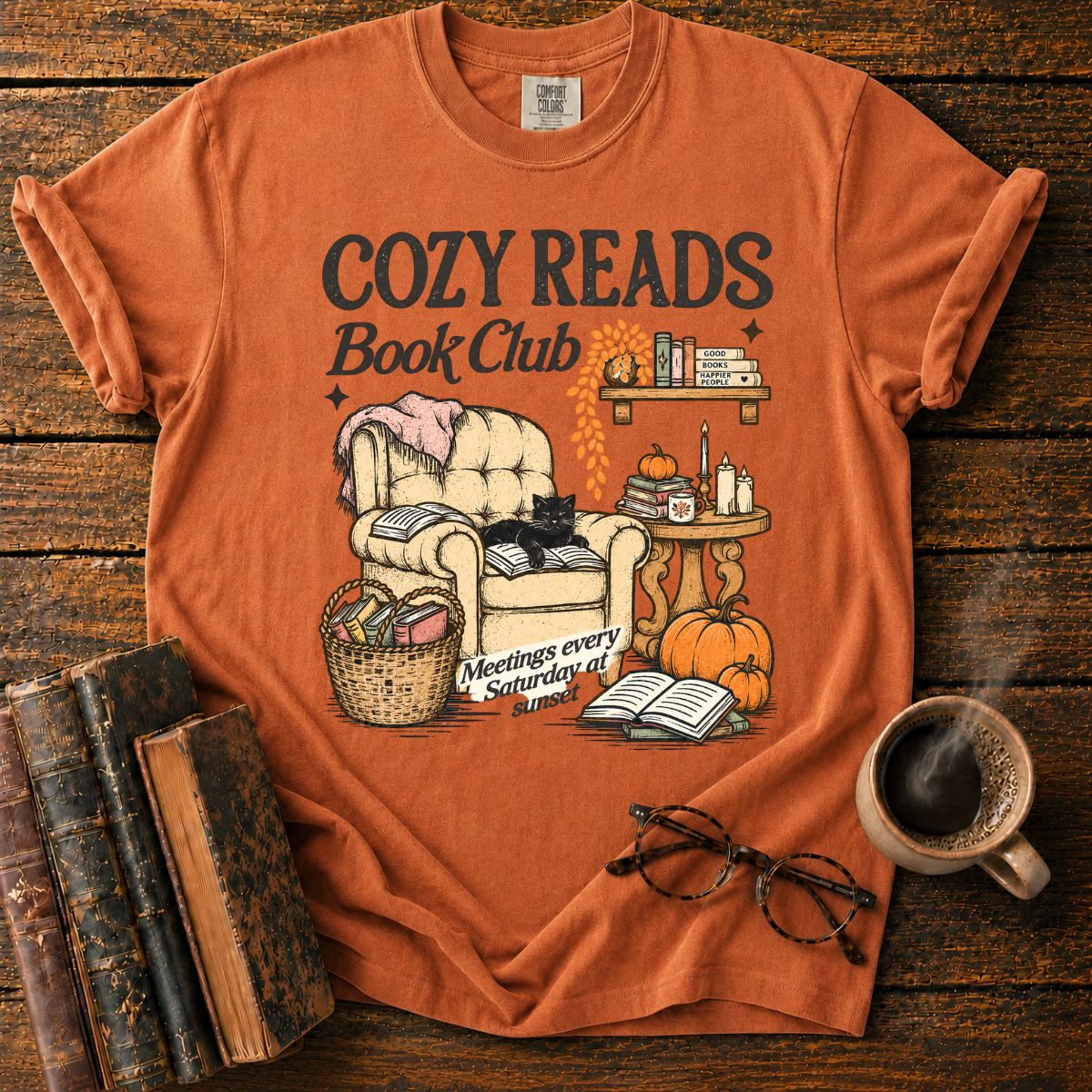 Cozy Reads Book Club Autumn T-Shirt
