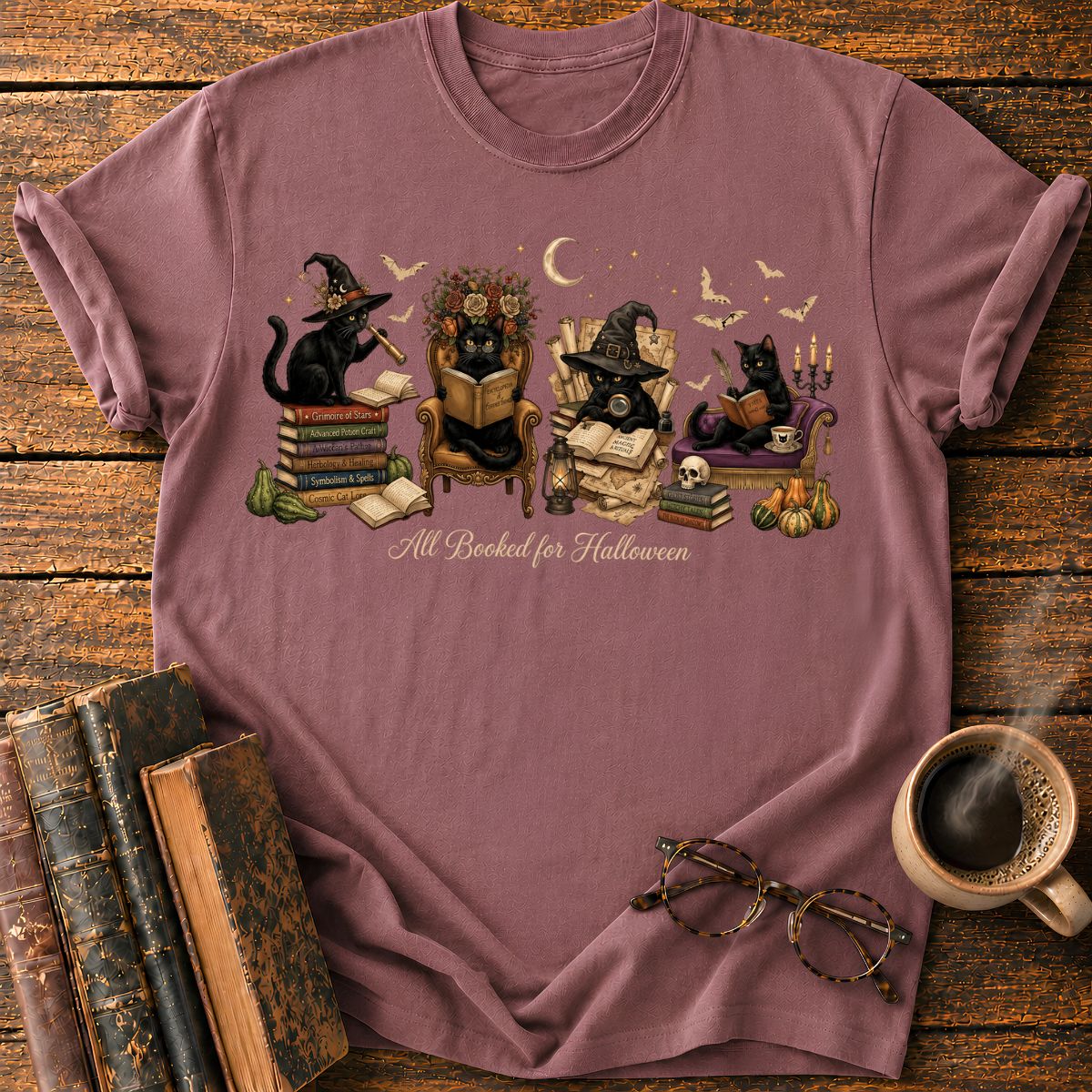 All Booked For Halloween T-Shirt