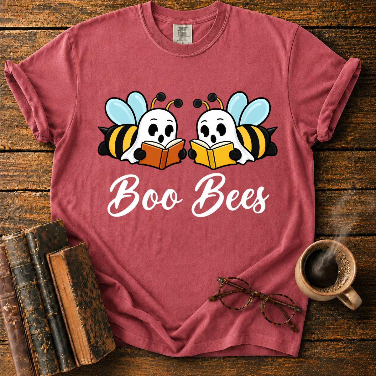 Boo Bees Reading Side by Side T-Shirt