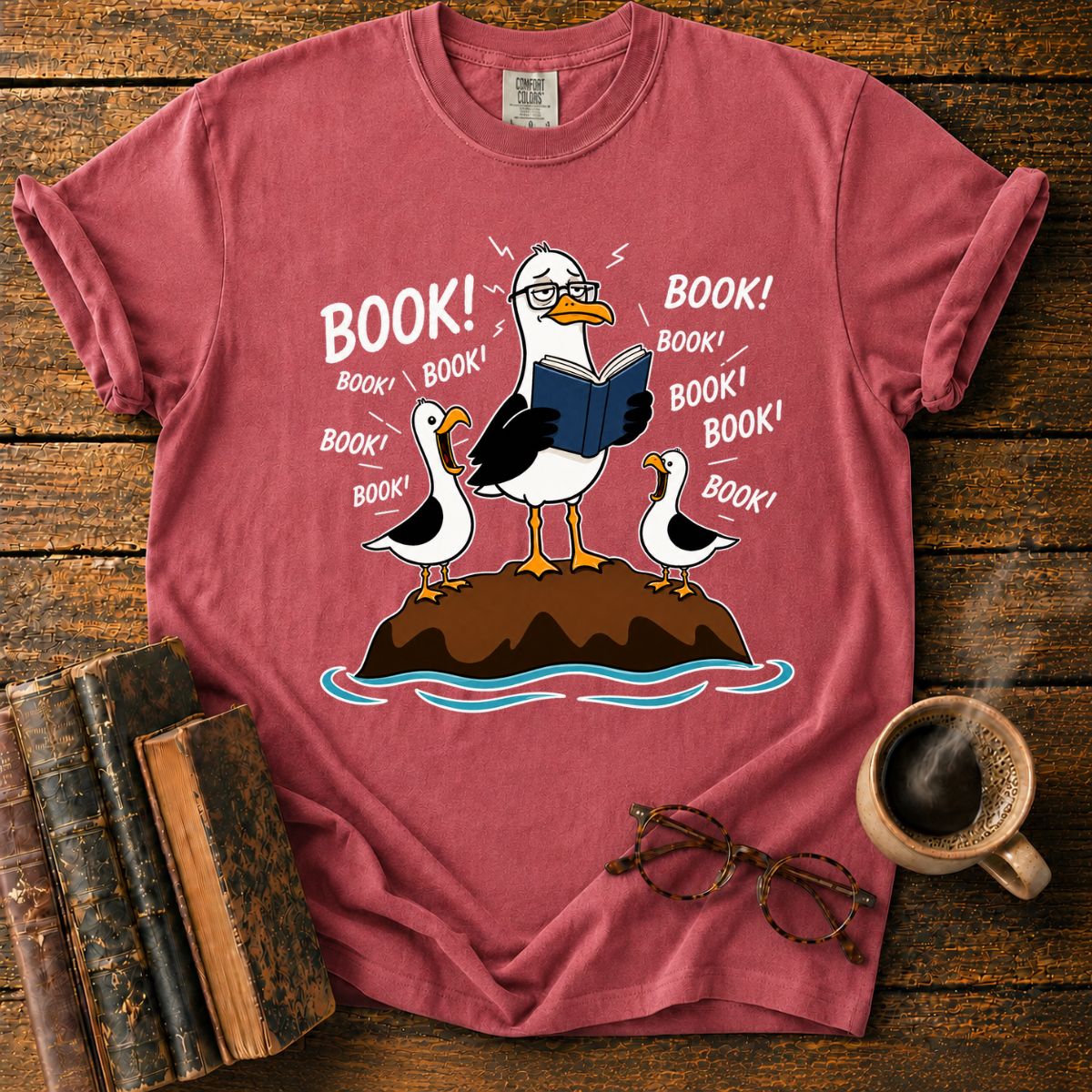 Bookish Seagull Family Chaos T-Shirt