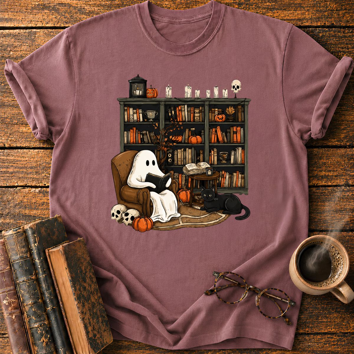 Ghost Reading A Book T-Shirt