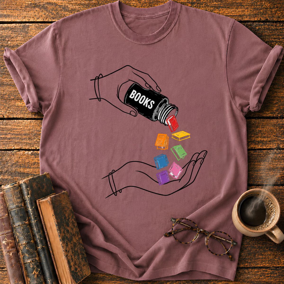 Pouring Books into Open Hands T-Shirt