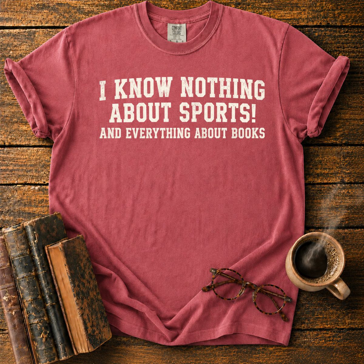 I Know Nothing About Sports Book Lover T-Shirt