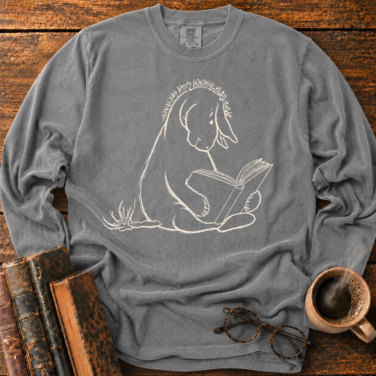 Donkey 1926 Reading Book LS T-Shirt