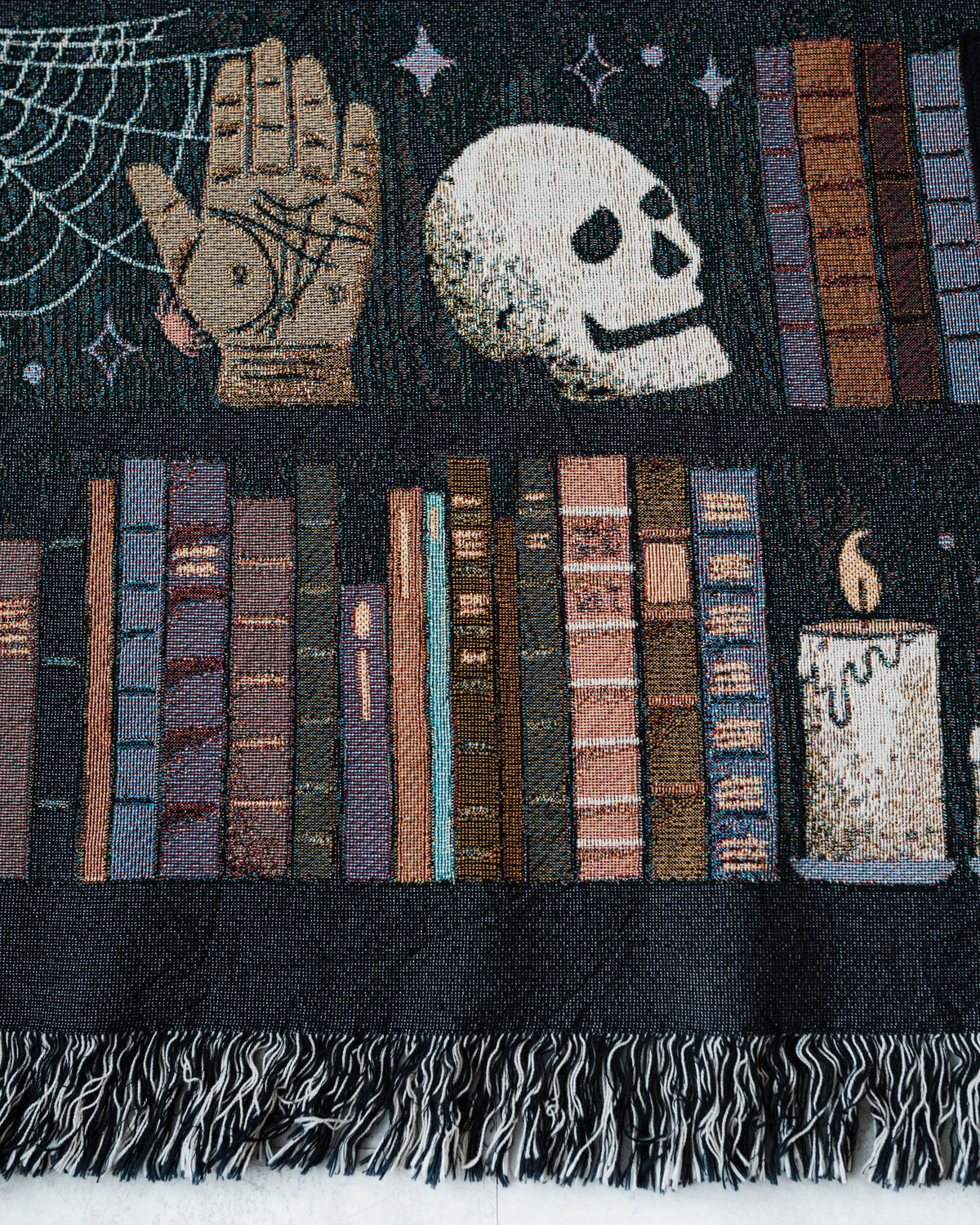 Witchy Bookshelf Woven Blanket