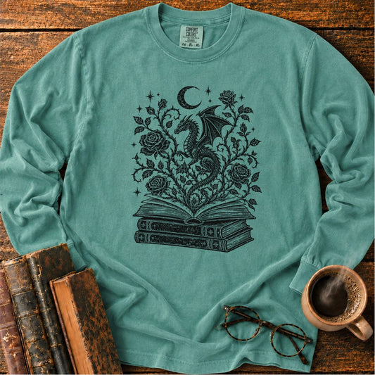 Dragon Rose Book LS T-Shirt