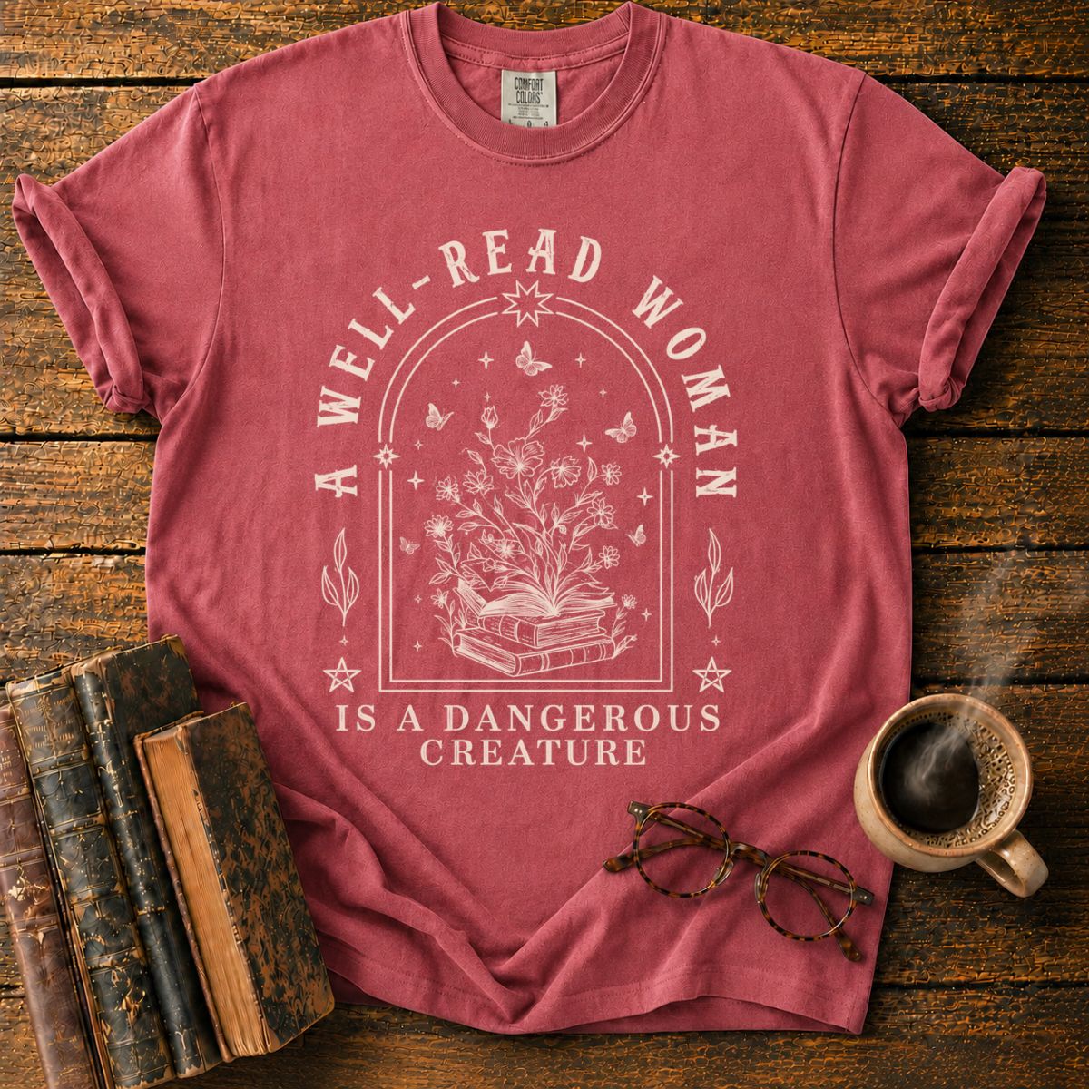 A Well-Read Woman’s Botanical T-Shirt