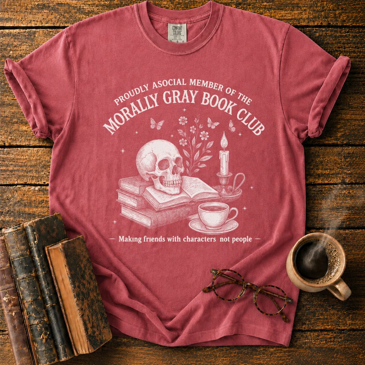 Morally Gray Book Club Crest T-Shirt