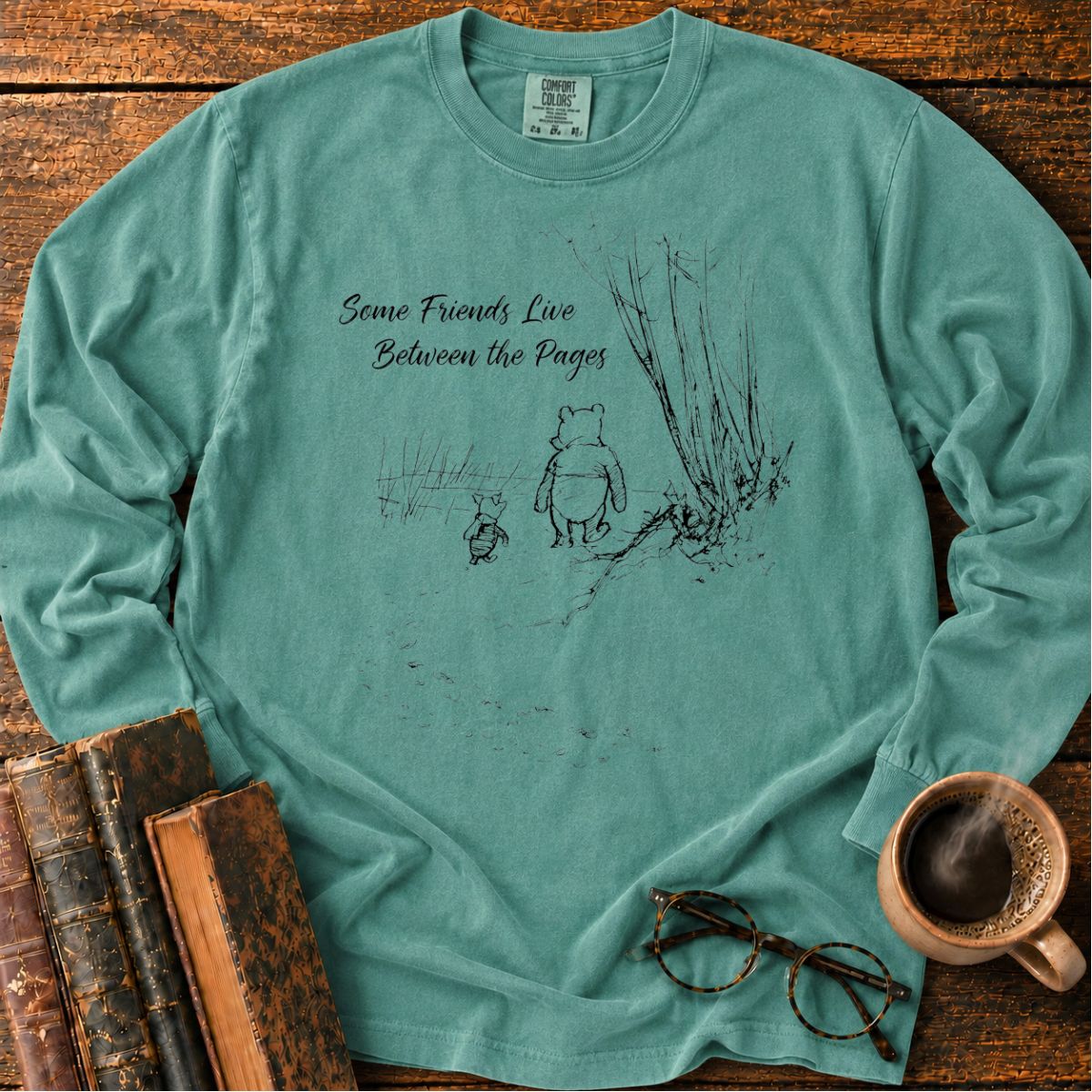 Some Friends Live Between The Pages LS T-Shirt