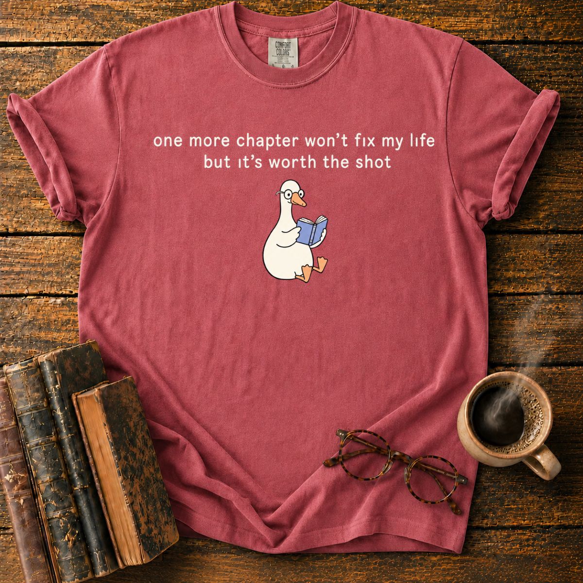 One More Chapter, Cozy Reader T-Shirt