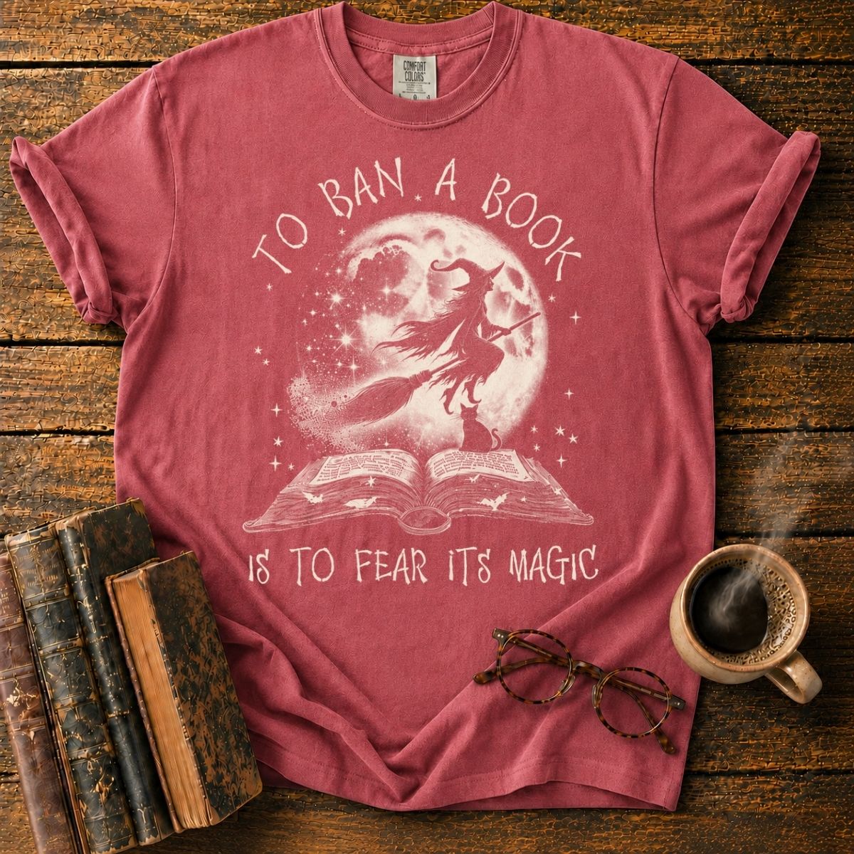 Moonlit Witchcraft and Forbidden Books T-Shirt