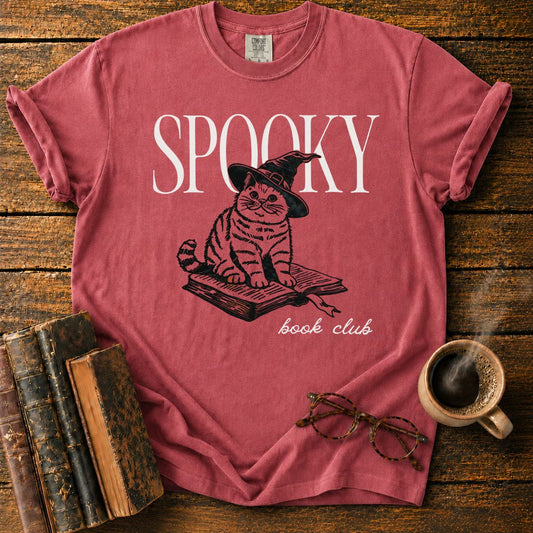 Spooky Cat Book Club T-Shirt