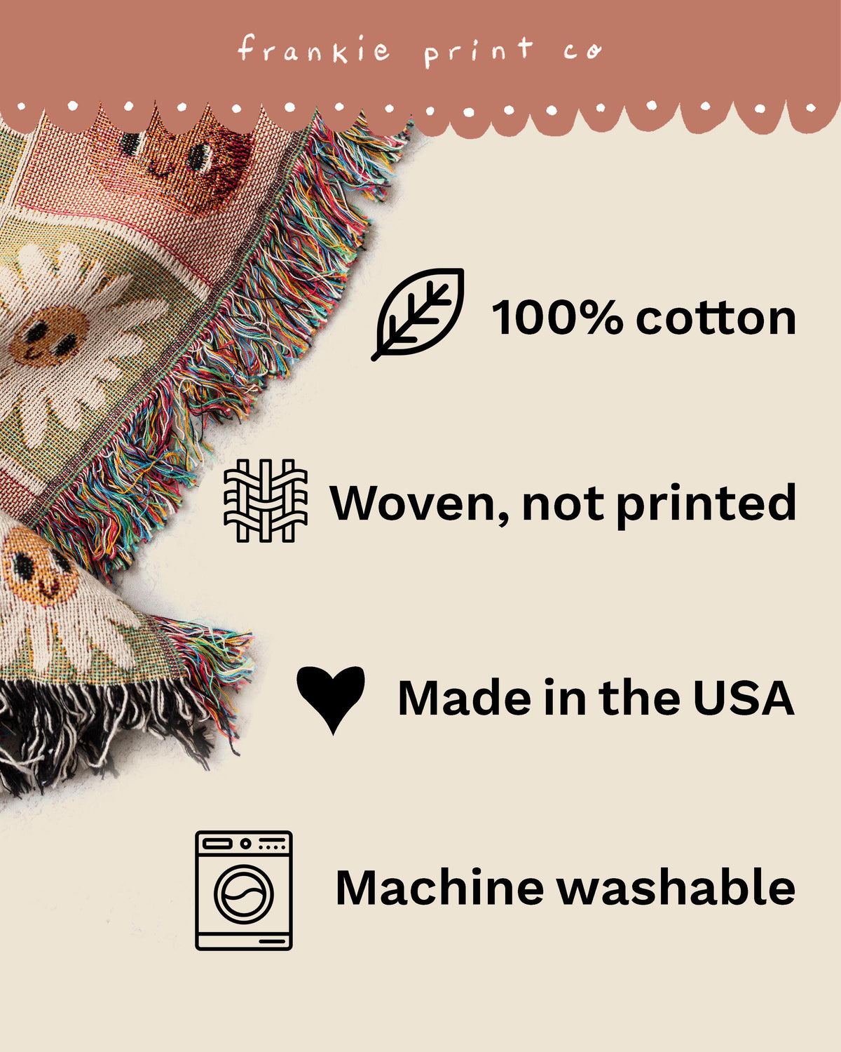 Mom's Reading Woven Throw Blanket