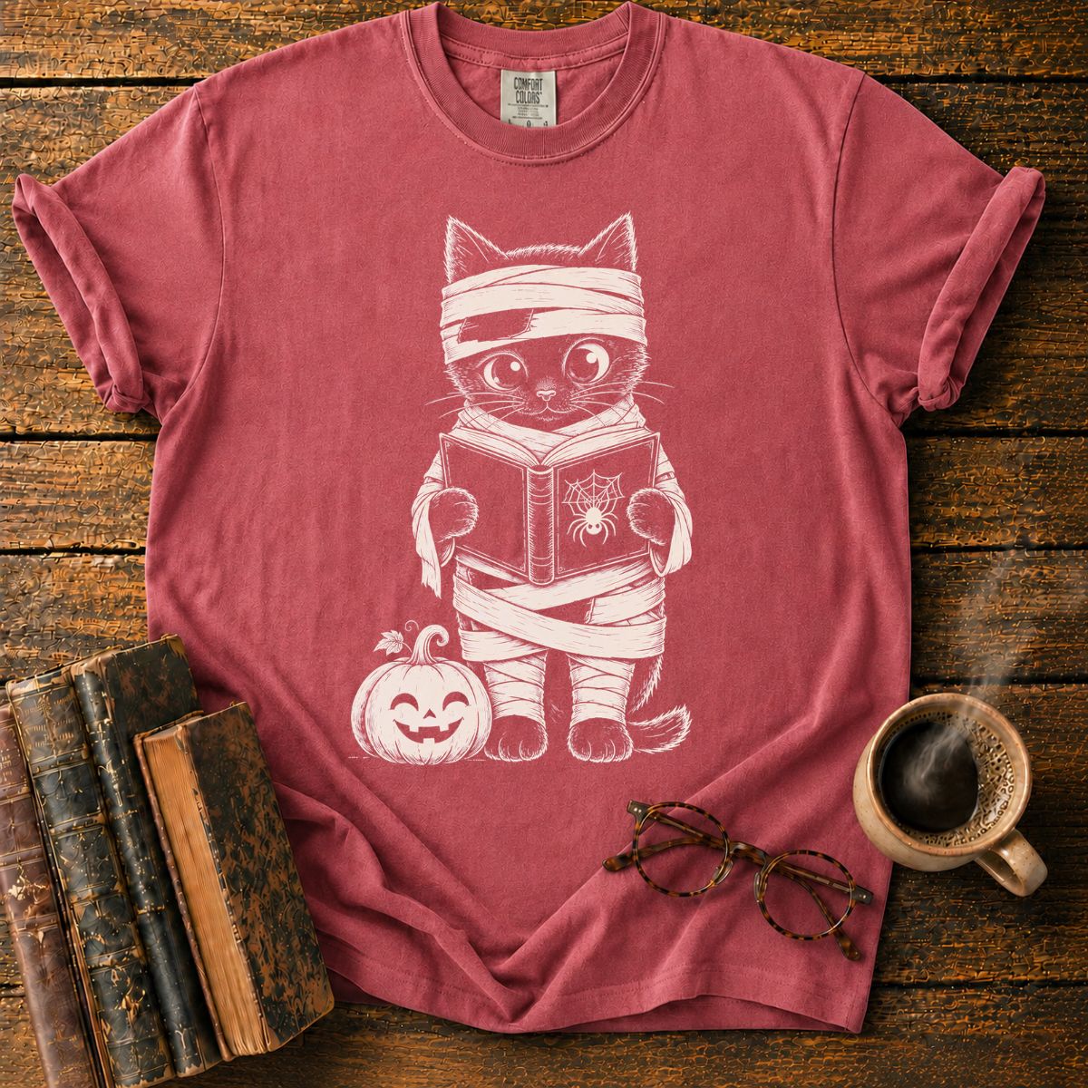 Mummy Kitten Reading T-Shirt