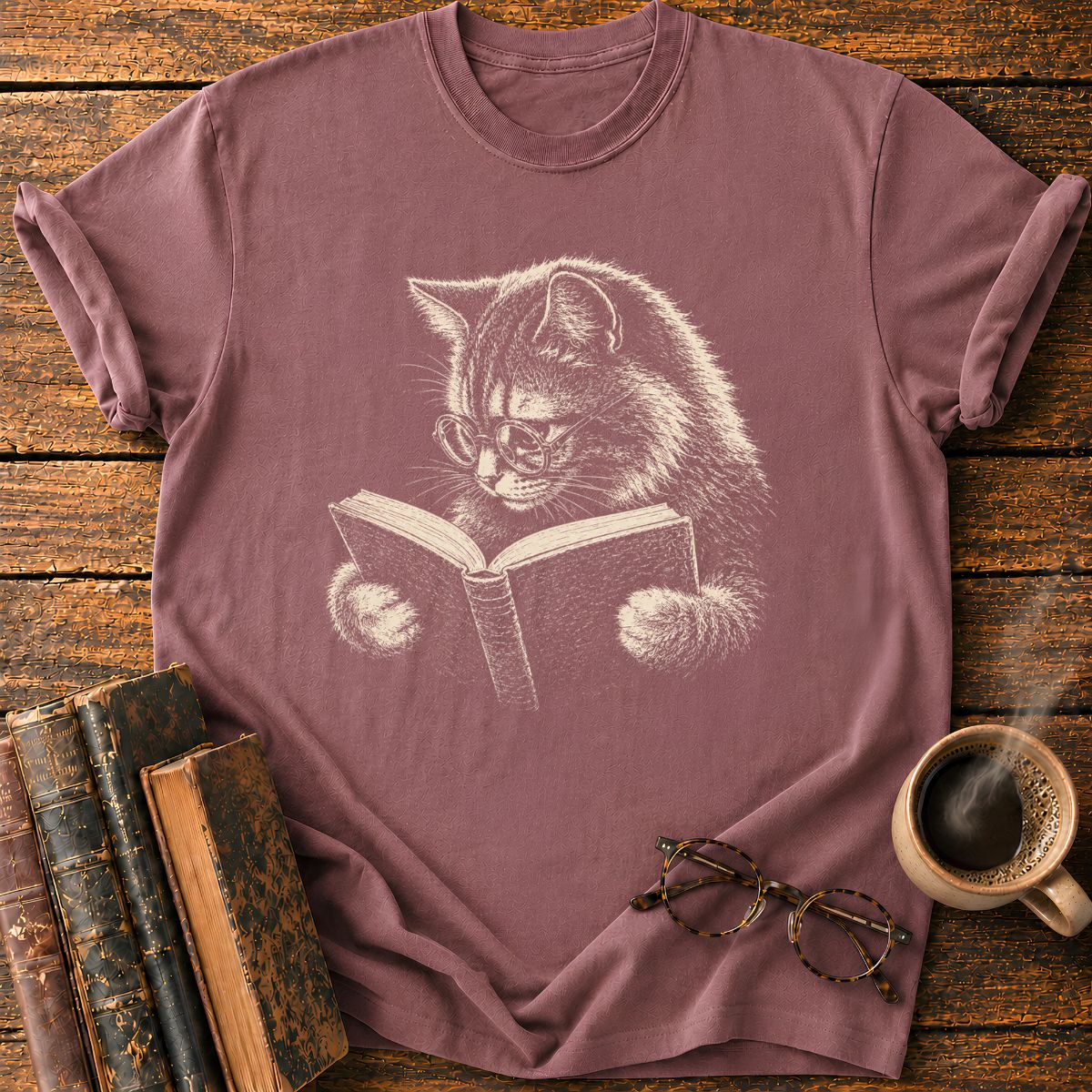 Bookish Cat T-Shirt