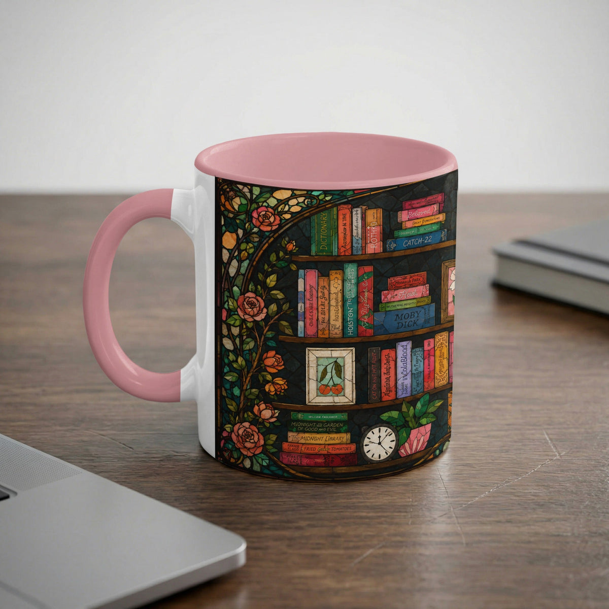 Enchanted Library Stained Glass Cozy Corner Mug