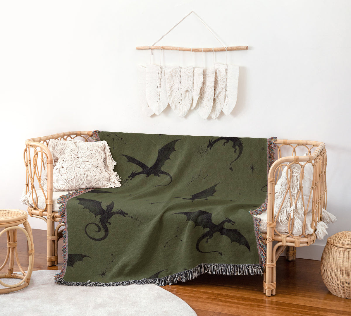 Dragon's Breath Woven Throw Blanket