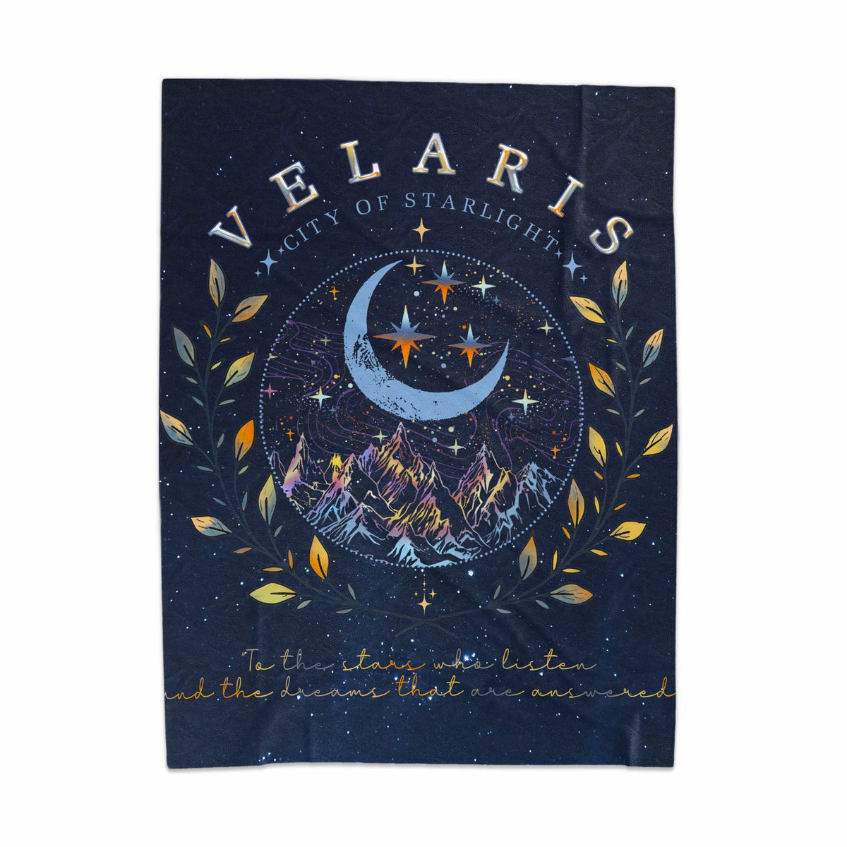 Velaris City of Starlight ACOTAR Velveteen Plush Blanket