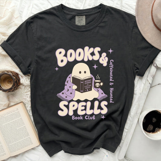 Spooky Books Cozy Haunted Tee