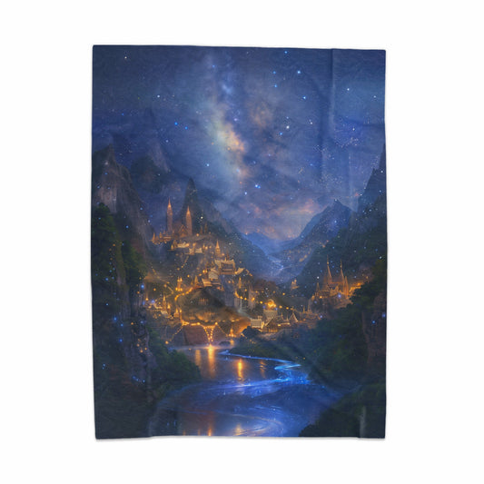 Velaris at Night ACOTAR Velveteen Plush Blanket