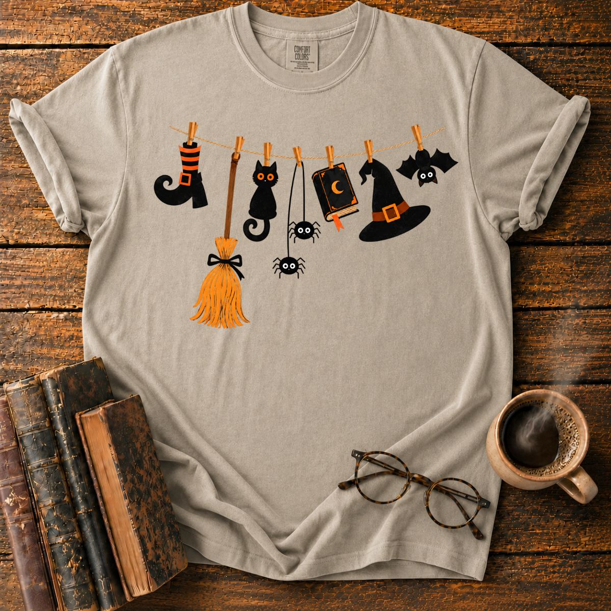 Halloween Garland of Whimsical Charms T-Shirt
