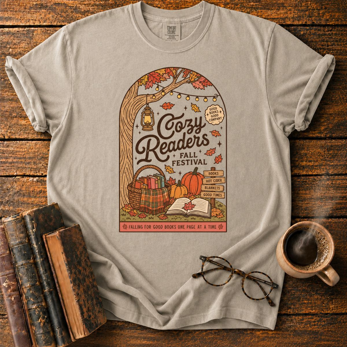 Cozy Readers Fall Festival T-Shirt