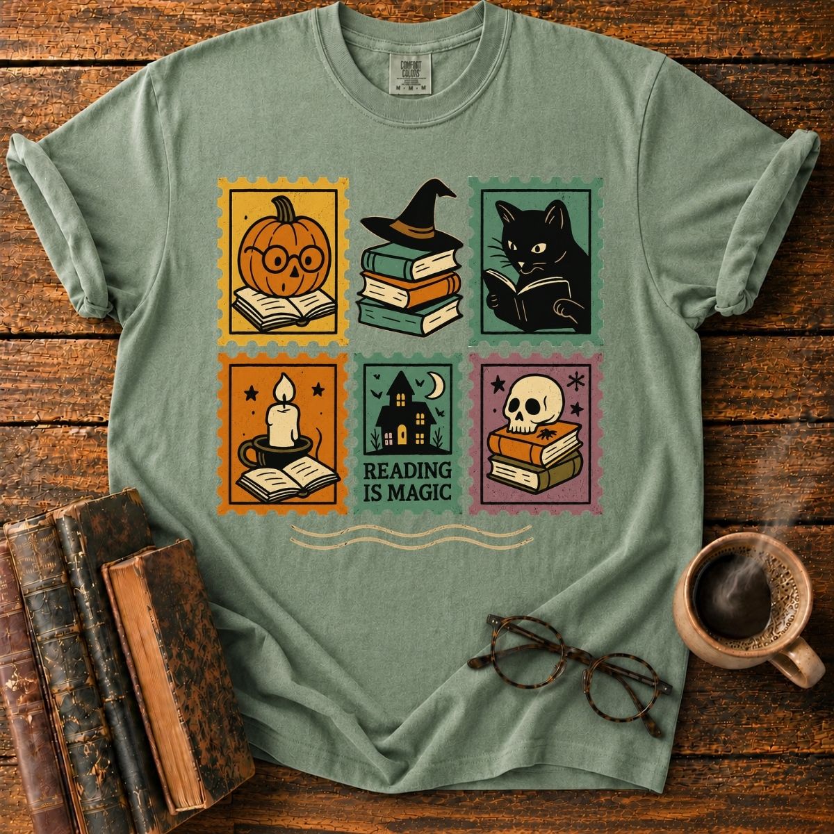 Halloween Reading Stamps T-Shirt