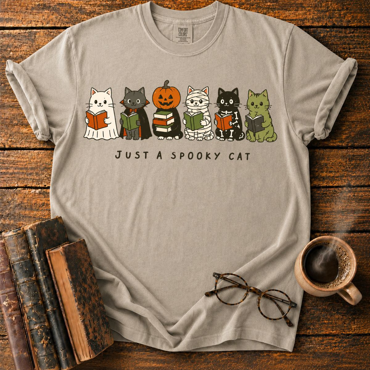 Just a Spooky Cat Book Club T-Shirt