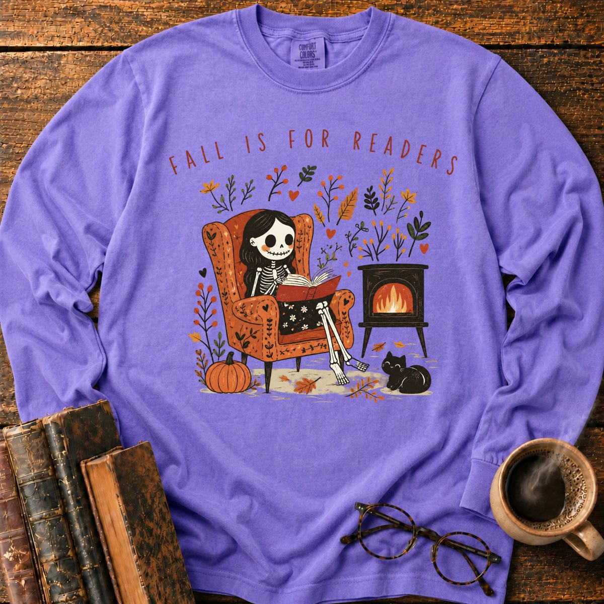 Fall Is For Readers LS T-Shirt