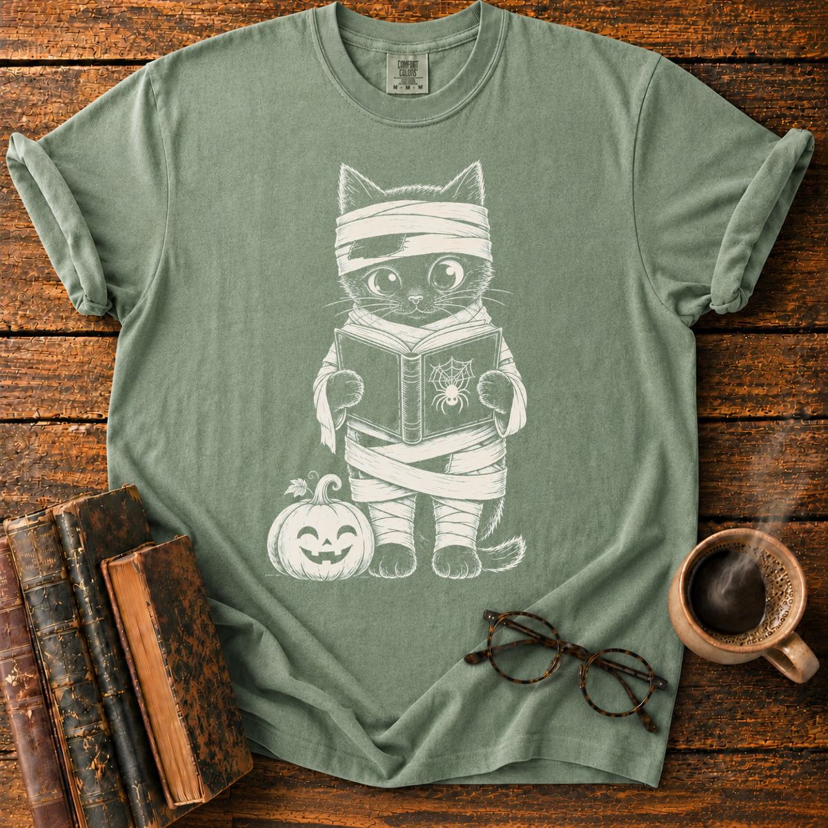 Mummy Kitten Reading T-Shirt