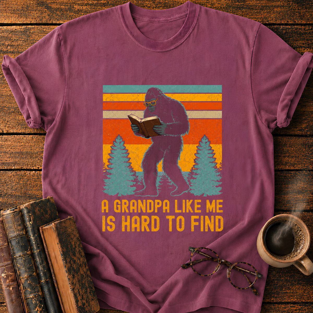 Vintage Bigfoot Reading T-Shirt