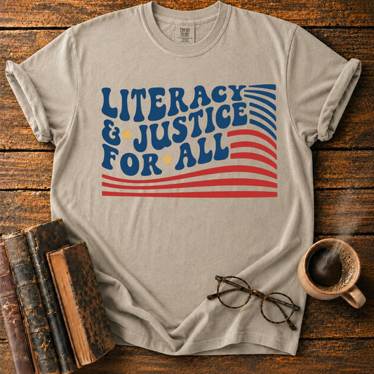 Literacy and Justice Retro T-Shirt
