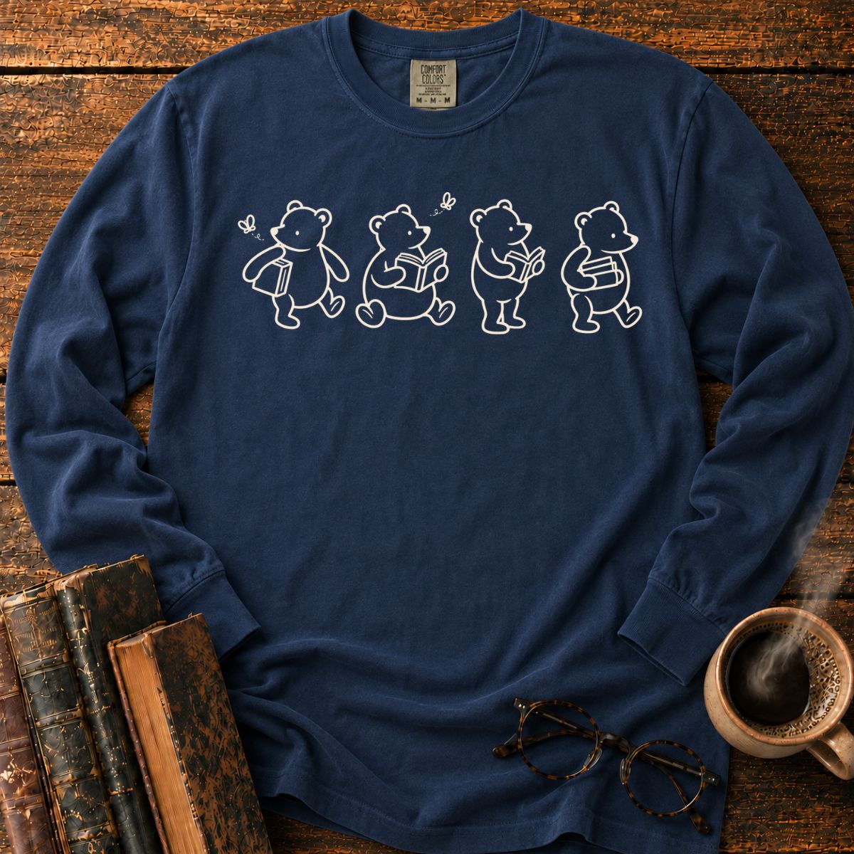 Bears 1928 Reading Books LS T-Shirt